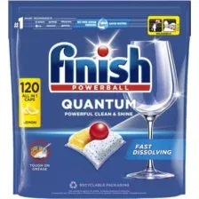 Капсулы для посудомоечных машин Finish Powerball Quantum AIO Лимон (120шт)