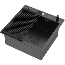 Кухонная мойка ARFEKA ECO AR мойка 500*500 POP-UP, роллер-мат, дозатор BLACK