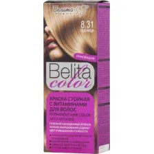 Краска стойкая для волос Belita сolor 8.31, пшеница.