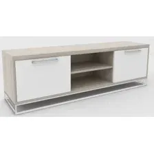 Тумба Hype Mebel ТВ 150x40 (белый-древесина белая)