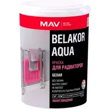Краска MAV Belakor Aqua для радиаторов (1л, белый полуглянцевый)