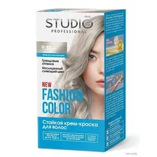 Крем-краска для волос "Fashion Color" тон: 9.16, серебристый блондин