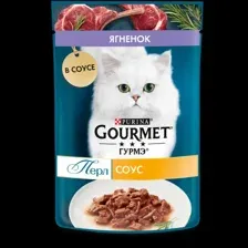 Корм для кошек Гурмэ Перл ягненок соус 75 г.