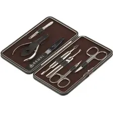 Набор для маникюра и педикюра Dewal 905BROWN (коричневый)