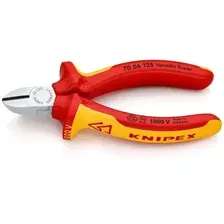 Бокорезы VDE 1000V,твёрдость кромок 62 HRC, хром., 2-комп. рукоятки (KNIPEX) 7006125