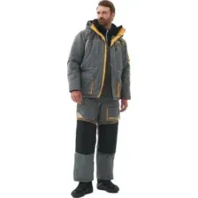 Костюм для охоты и рыбалки Huntsman Elbrus -35°C (р.52-54/182-188, серый/банан)