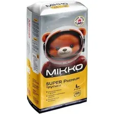 Подгузники Mikko Bear Super Premium L 9-14 кг (56 шт)
