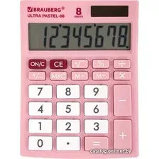 Калькулятор Brauberg Ultra Pastel-08-PK / 250514 (розовый)