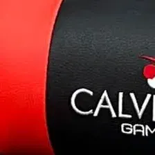 Вибромассажное кресло Calviano 1585 черно-красное экокожа