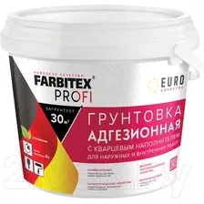Грунтовка Farbitex Профи адгезионная с кварцевым наполнителем (5кг, белый)