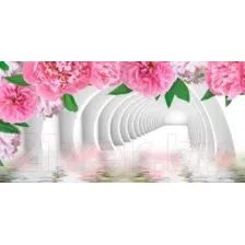 Фотообои листовые Citydecor Цветочный декор 2 3D (300x150)