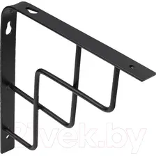 Полкодержатель AKS Quadro 150x150x20x3 (черный)