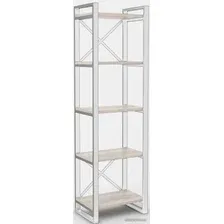 Стеллаж Hype Mebel Стандарт 80x200 (белый/древесина белая)