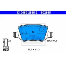 Тормозные колодки дисковые задняя ось ATE 13.0460-2855.2