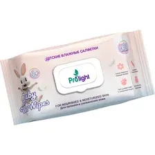 Влажные салфетки детские Prolight 100шт