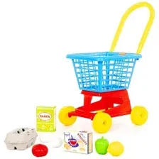Тележка игрушечная Полесье Supermarket №1 с набором продуктов 67890