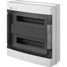Бокс пластиковый Elektro-Plast EP-LUX 2x18M, N/PE 3x 8x16+6x10mm2, дымчатая пласт. дверь, светло-серый RAL7035, 430x410x151mm, IP65