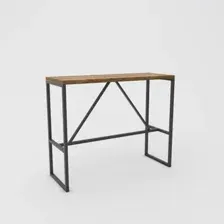 Барный стол Hype Mebel Дельта 120x40 (черный/дуб галифакс олово)