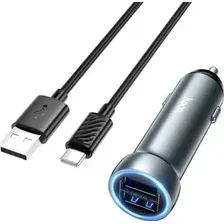 Автомобильное зарядное Hoco Z54 USB Type-C (металлик)