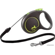 Поводок-рулетка Flexi Black Design M Cord 5 m (салатовый)