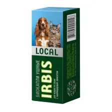 Капли для лечения ушей у животных IRBIS Local для кошек и собак (15мл)
