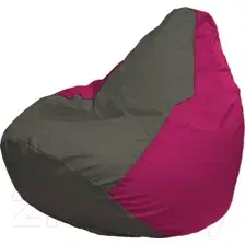 Бескаркасное кресло Flagman Груша Медиум XL Г1.1-371 (тёмно-серый/фуксия)