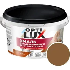 Эмаль Оптилюкс Для пола акриловая 2.4 кг (желто-коричневый)
