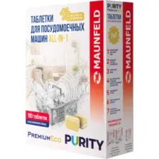 Таблетки для посудомоечных машин MAUNFELD Purity Premium ECO all in 1 MVM100PE 100 штук 
