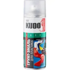Грунт-эмаль Kudo Для пластика RAL 9005 / KU-6002 (520мл, черный)