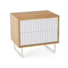 Журнальный столик RasGar Грация 8 (белый/дуб сантана/белый)