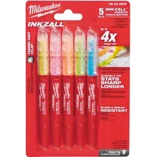 Текстмаркер MILWAUKEE Inkzall Highlighters ассорти 5 штук