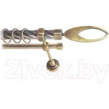 Карниз для штор Lm Decor Эллипс 178 1р витой 25мм (антик, 1.6м)