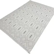 Ковер для жилой комнаты Radjab Carpet Поло Прямоугольник EN 262 12560RK (2.4x3.4, Cream/L.Grey)