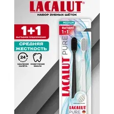 Набор зубных щеток Lacalut Pure средней жесткости (2шт)