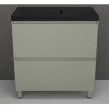 Symbolite Тумба под умывальник Манхэттен 80 Plus 2 ящика + Asti 80x45 (олива/антрацит)