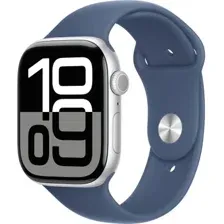 APPLE WATCH SERIES 10 46 ММ MWWM3LW/A (АЛЮМИНИЙ, СЕРЕБРИСТЫЙ, СИНИЙ СИЛИКОНОВЫЙ РЕМЕШОК M/L)