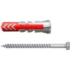 Дюбель распорный FISCHER Duopower 12x60 с саморезом 2 штуки 