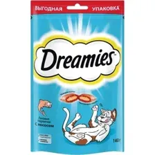 Лакомство для кошек Dreamies с лососем (140г)