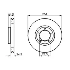 Тормозной диск BOSCH 0 986 478 160 вентилируемый , передняя ось