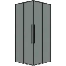 Душевой уголок Grossman Galaxy 100x90x195 / 300.K33.01.1090.21.10 (черный матовый/тонированное стекло)