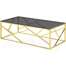 Журнальный столик Stool Group Арт Деко 120x60 ECT-015-TG-SK (стекло Smoke/сталь золото)