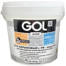 Лак GOL Wood, акриловый, полуматовый, с УФ-защитой, универсальный, 0.9 кг