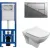 Унитаз подвесной Cersanit Carina New Clean On с инстал. Link Pro (с кнопкой Corner 64108 хром глянцевый)