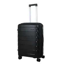 Чемодан с расширением EUROBAGS черный S (малый)