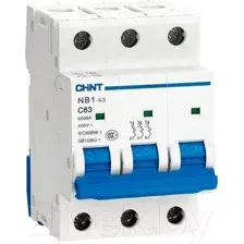Выключатель автоматический Chint NB1-63H 3P 50A 10кА C 179876