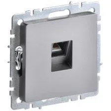 BRITE Розетка компьютерная RJ45 кат.5E РК10-БрС сталь IEK