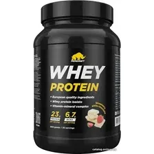 Протеин сывороточный (концентрат) Prime Kraft Whey Strawberry White Chocolate (900г, клубника/белый шоколад)