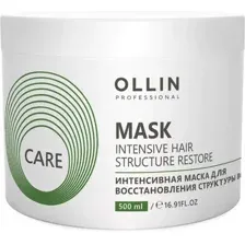 Маска OLLIN Care интенсивная для восстановления структуры волос, 500 мл