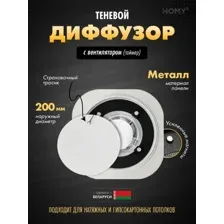 Вентиляционная решетка HOMY AIR круглый A125WT d200 (белая)