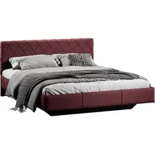 Кровать Трия Синди 1600 Тип 3 (велюр Ultra Berry)